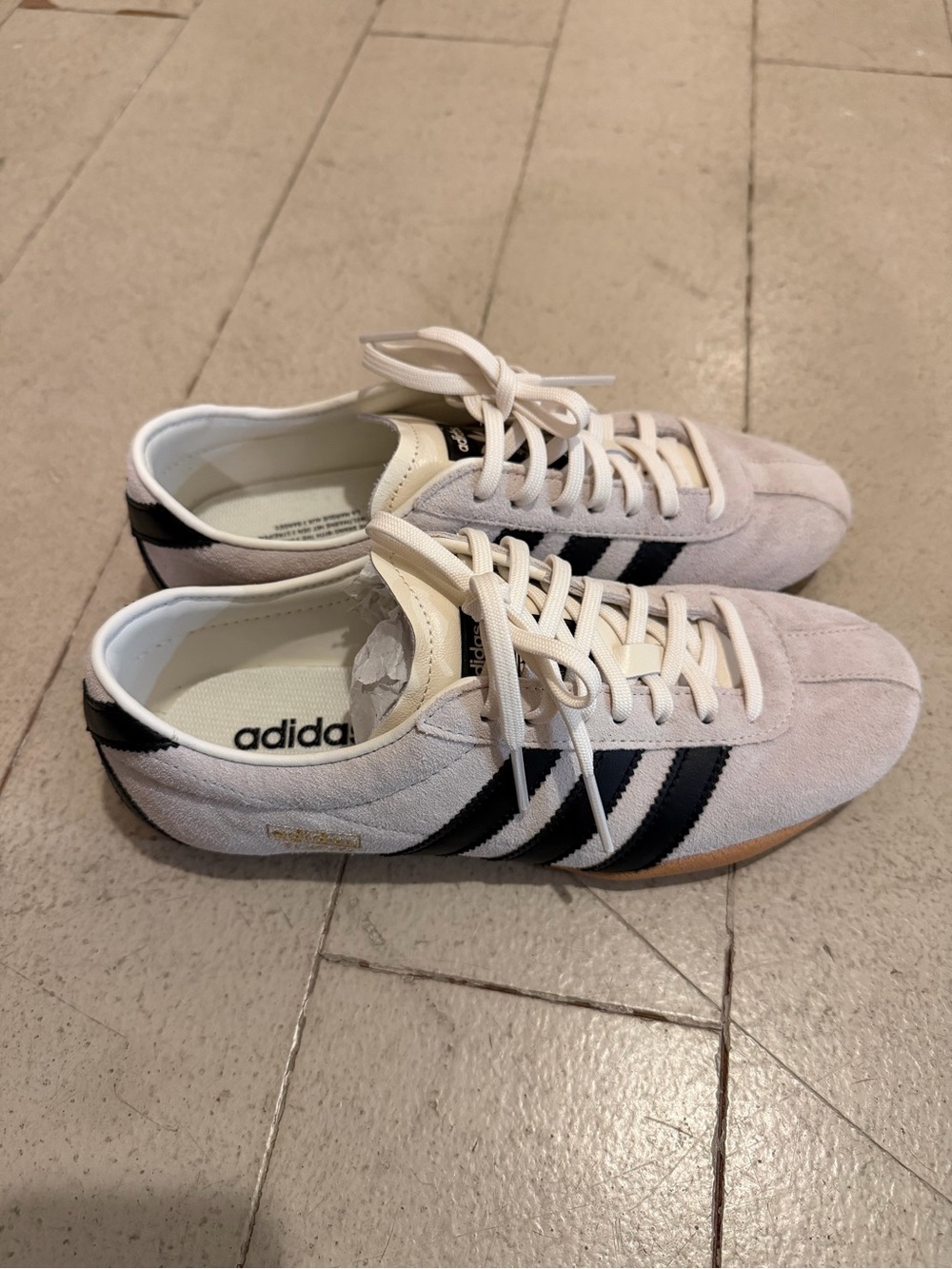 Adidas Tokyo W Off White Black Suede Sneakers Size 8